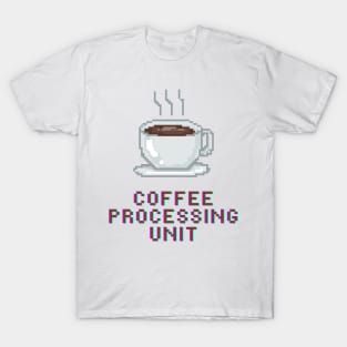 Coffee processing unit Pixel Art T-Shirt